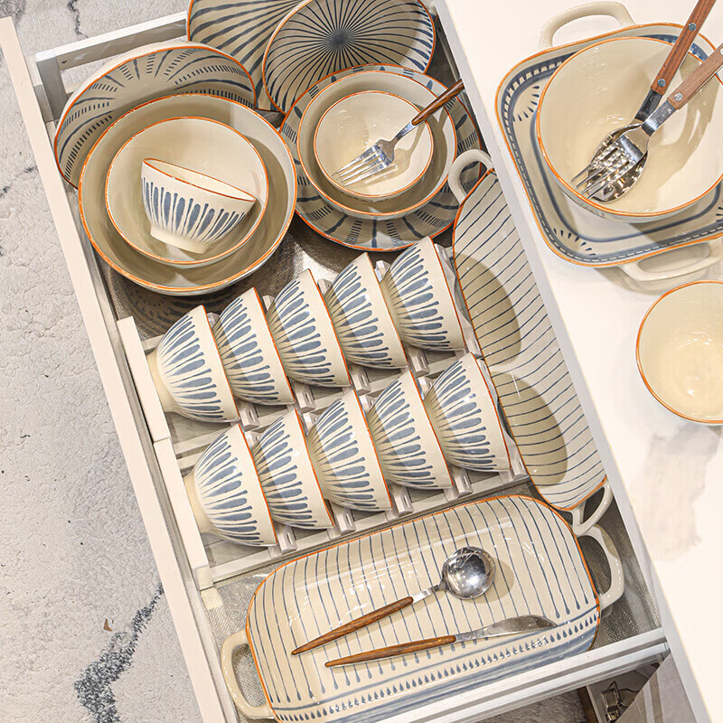 器树日式陶瓷碗碟套装家用2025新款釉下彩陶瓷餐具套装乔迁日式新居 【无礼盒简装】2人食 9件套 破损包赔