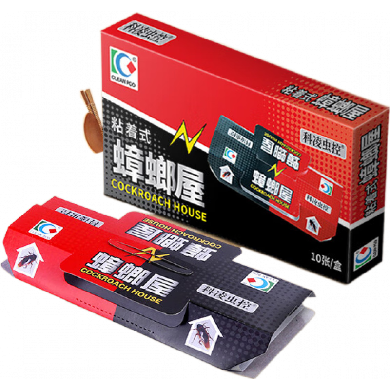 科凌蟲(chóng)控蟑螂屋貼粘板強(qiáng)力驅(qū)除蟑螂藥全窩神器家用非端誘捕器 【基礎(chǔ)款】蟑螂屋1盒裝_10張【一居室40㎡防護(hù)】