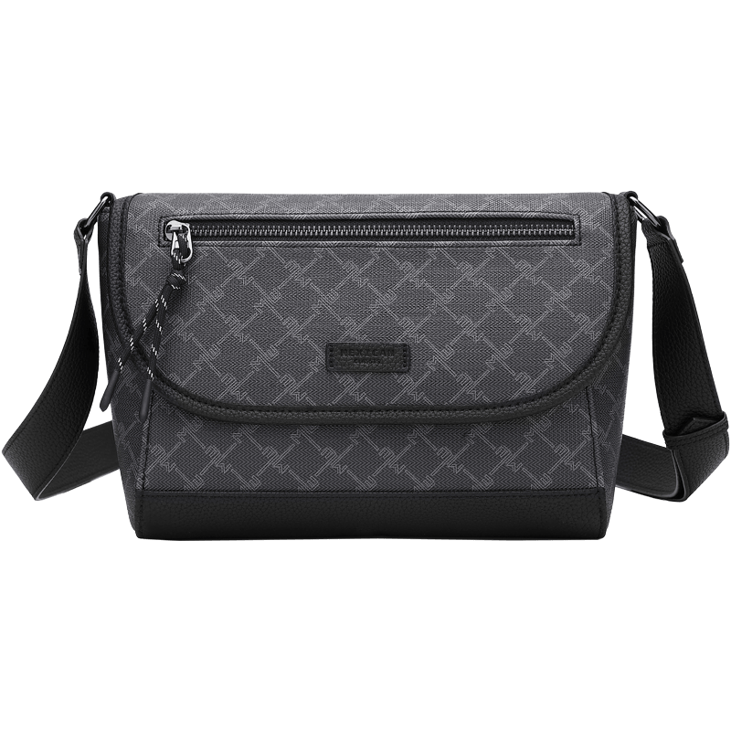 稻草人男士包包斜挎包印花休閑通勤單肩包挎包手機包生日禮物高端輕奢