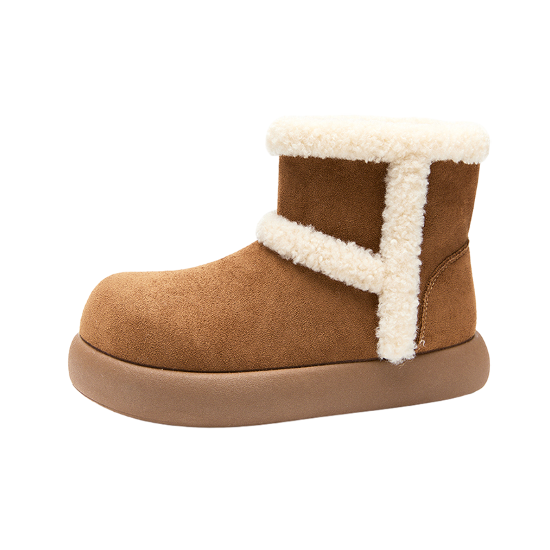 ���� ��׼���ѩ��ѥŮ 2025�����¿� �Ӻ�ů���϶�ѥ ëë��Ь ����ɫ 36 82.9Ԫ