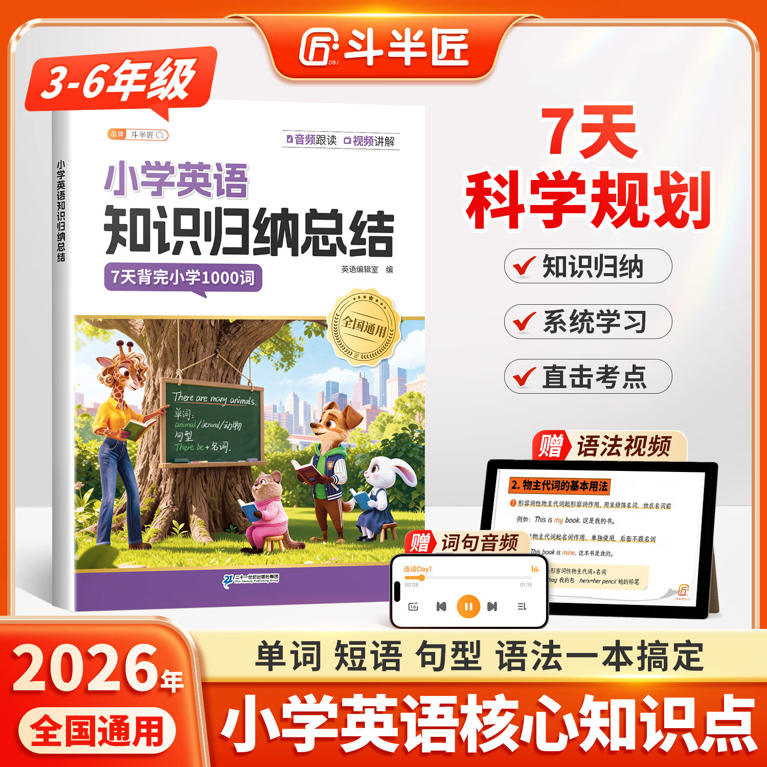 �����뽳��СѧӢ��֪ʶ�����ܽ��ص㳣�����ʾ����﷨���Ļ���֪ʶ�嵥���̵����������꼶С�����ܸ�ϰ�ټ��ֲ�7��Ǳ���㶨Сѧ1000�ʻ� ��������Ƶ�Ρ�Ӣ��֪ʶ�����ܽ� Сѧͨ��