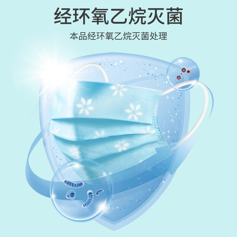 江赫 一次性医用口罩 独立包装 三层防护透气保暖 【每只独立包装】灭菌级 100只