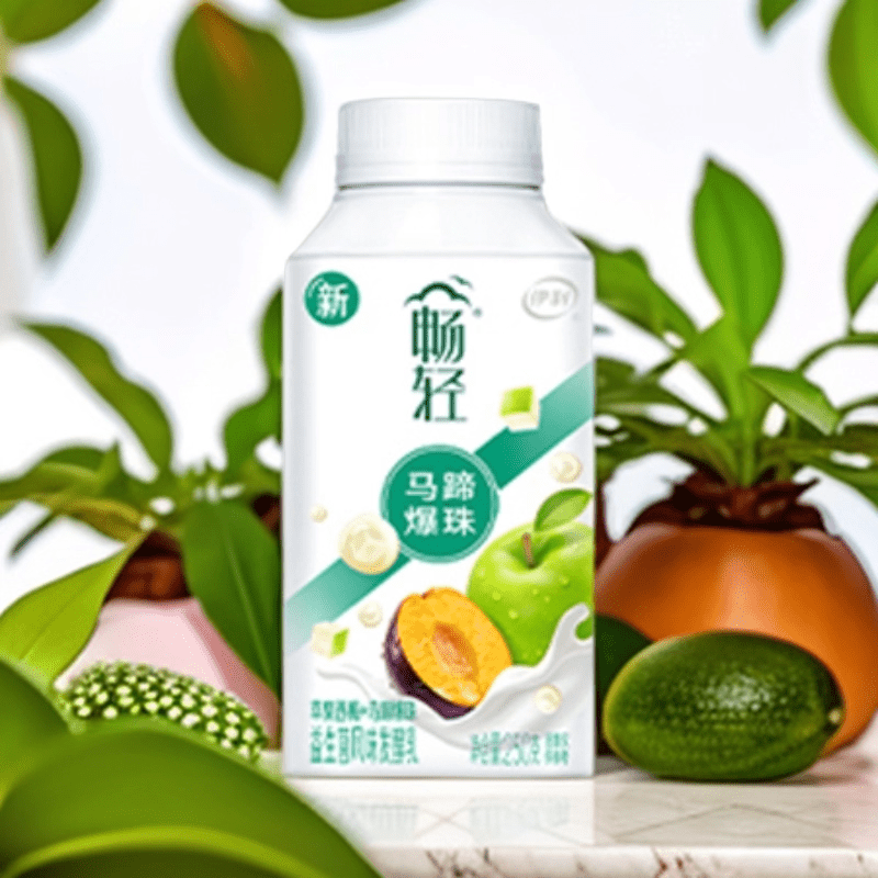 伊利畅轻酸奶益生菌风味发酵乳250g*10瓶苹果西梅爆珠酸奶瓶装 250g*10瓶(马蹄苹果)