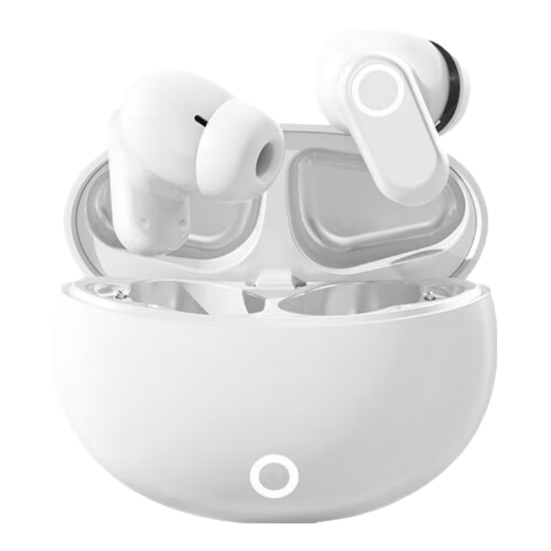 罗凡尼（Rofani） HIFI级全景音效电竞游戏低延迟高颜值长续航学生党性价比运动男女生安卓苹果通用入耳式蓝牙耳机 白色顶配智能降噪超长待机续航智能触控低延迟云感佩戴