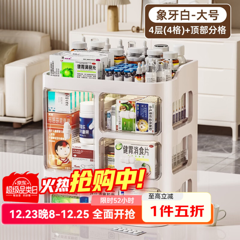 �ɷݰ�ҽҩ�����ʽ���ö��ҩ��͸��ҩ�����ɺм�ͥ������ҩƷ����ҩ�� ��28cm-��ƿ�4����+�����ָ�	