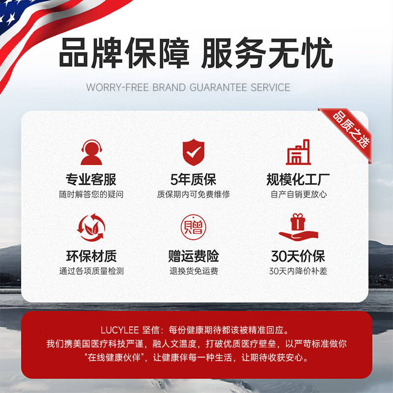 LUCYLEE美国血压计血压测量仪家用医用高精准电子血压计血压仪器语音充电 【语音充电款】 充电插电二用｜AI双芯片 医用级/超精准/智能语音/心率监测