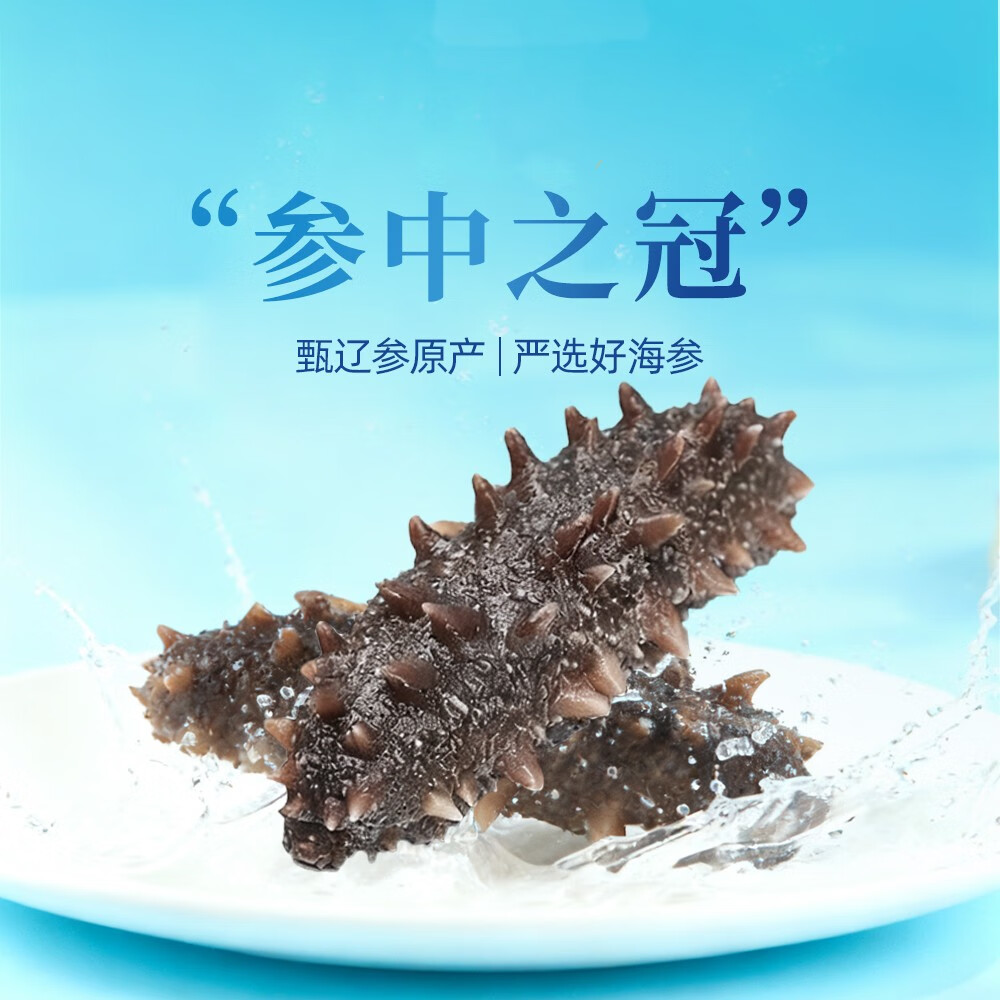 大宴岛大连有机冷冻海参2斤年货礼盒装即食独立包装官方旗舰店固形物80% 2斤装（20-24头）