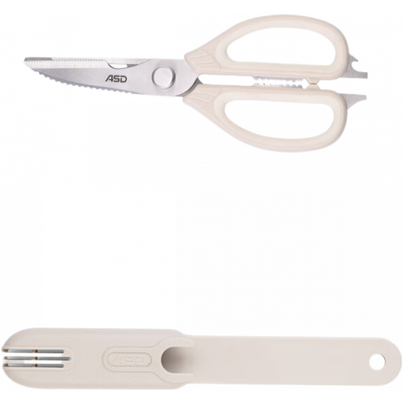 愛仕達(dá)（ASD）廚房多功能剪刀家用鋒利剪刀不銹鋼剪菜強(qiáng)力大剪子食物剪刀 多功能廚房剪刀