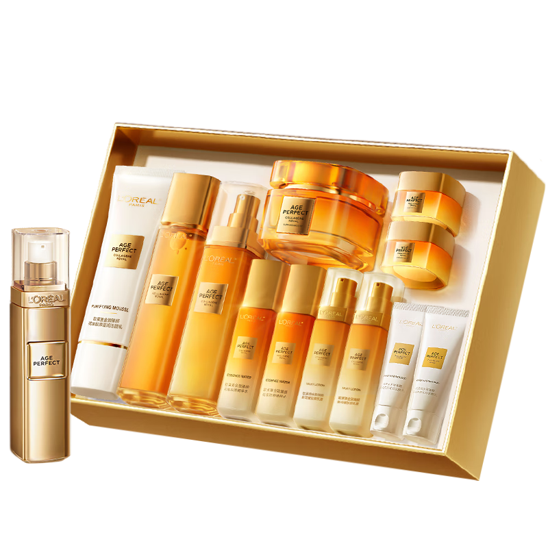 歐萊雅小蜜罐潔面水乳面霜滋潤版護膚品套裝保濕抗皺生日新年禮物