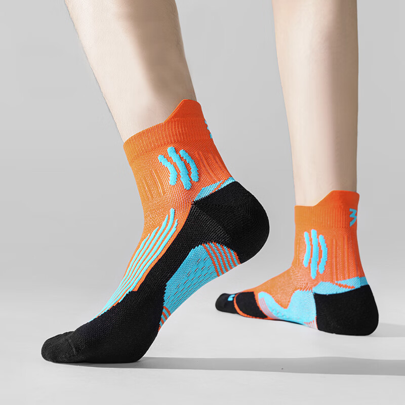 361°篮球袜男运动袜马拉松袜高弹减震防臭跑步袜羽毛球袜高透气高弹力 5双装【专业篮球袜】