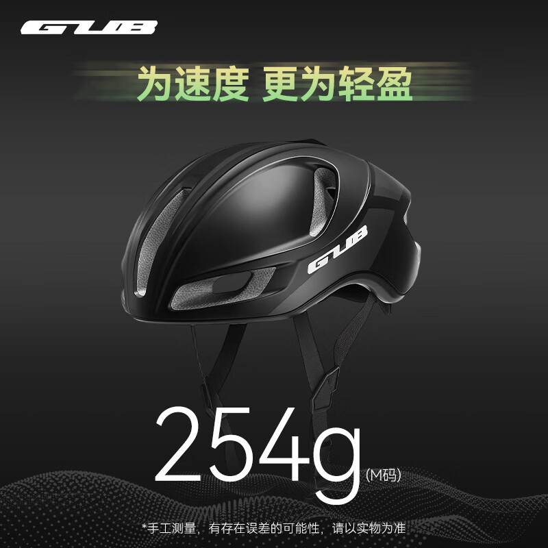 GUB SV18气动骑行头盔公路自行车超轻一体成型男女安全帽单车装备 哑白M码(头围54-59cm)