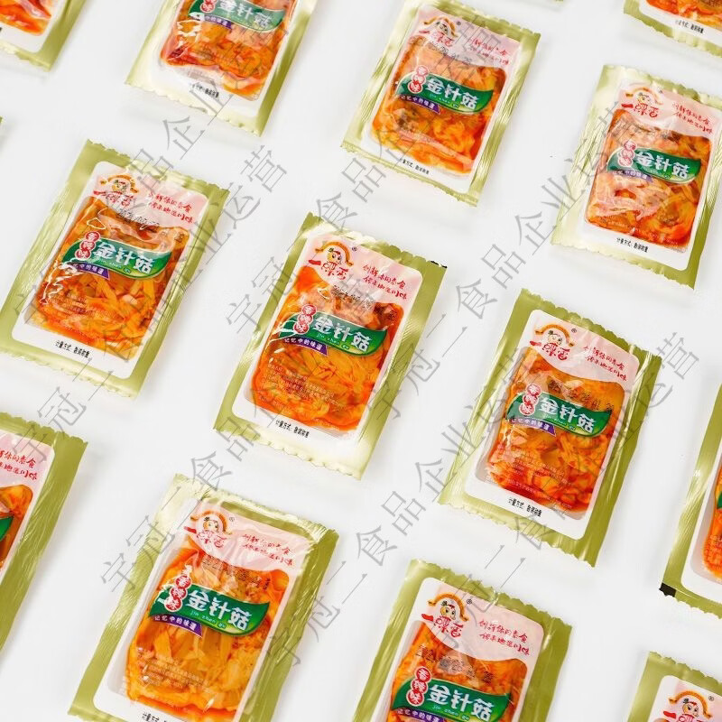 金针菇500g独立小包装香辣即食下饭菜麻辣素食休闲零食小吃 金针菇500g