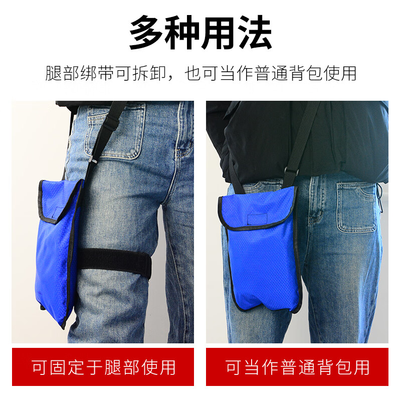 美物德品引流袋腰包背包袋子尿袋包老人造口造瘘病人专用包膀胱胆汁导管 方形引流袋单层背包(蓝色1000ML)