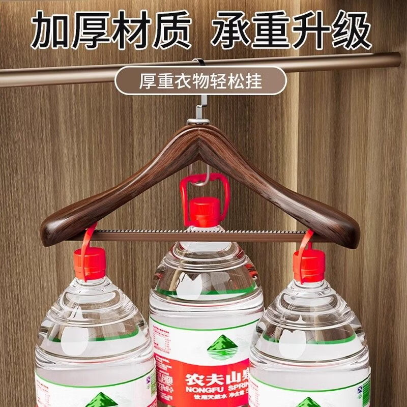 飒望德国宽肩无痕衣架实木防滑不鼓包成人大衣家用挂衣服防滑木质晾衣 【银钩-原木色】宽肩无痕防滑晾衣架 5支 西服衣挂-加粗加厚结实