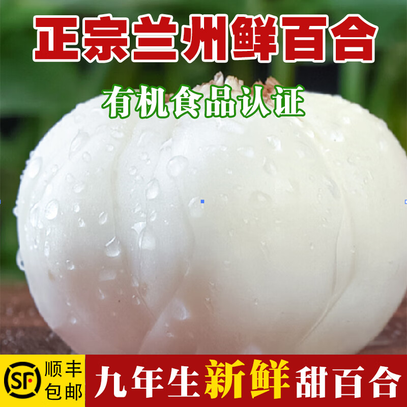 米家山【顺丰配送】兰州新鲜百合有机百合产地直发 现挖 甘肃特产甜百合 小独头2斤/（2斤8颗）有机认证