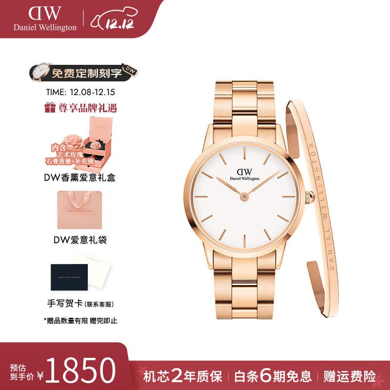 丹尼尔惠灵顿（DanielWellington）dw手表女 商务女士手表简约石英欧美腕表 生日礼物送女友 女表DW209