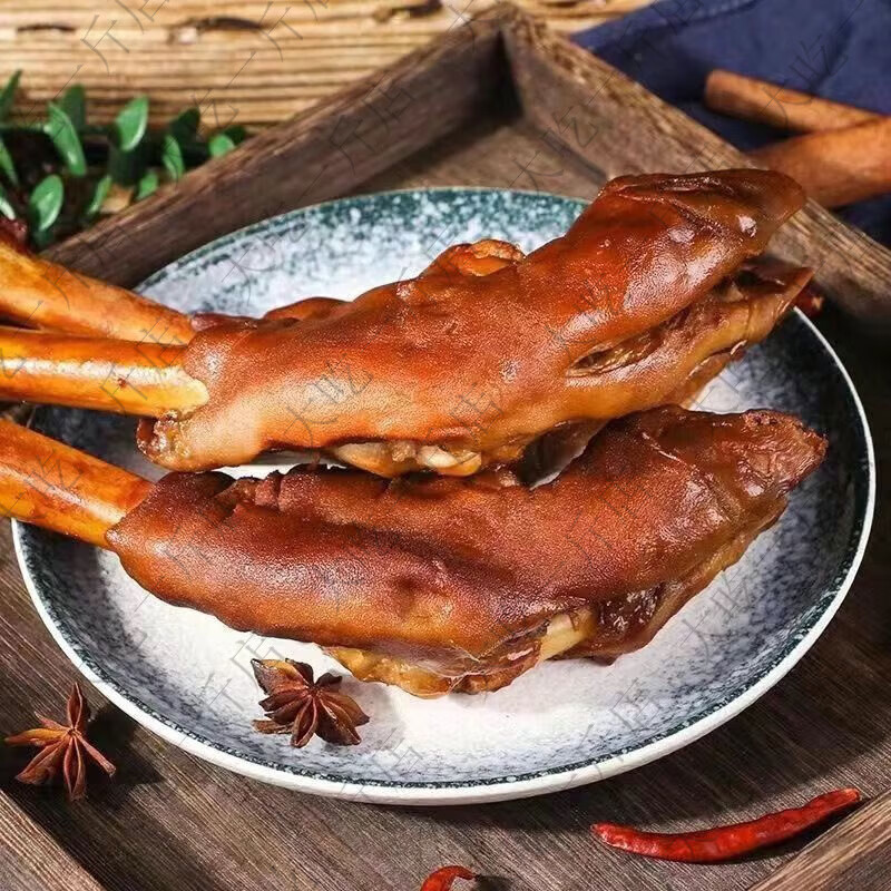 下酒菜真空正宗整只熟食河南秘制卤羊蹄羊脚开袋即食麻辣羊蹄 卤味羊蹄350g*13只装