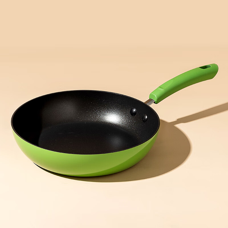 美亚（MEYER） 平底锅不粘煎锅煎蛋牛排玉子烧辅食轻油烟燃气灶电磁炉通用26cm 绿色 26cm