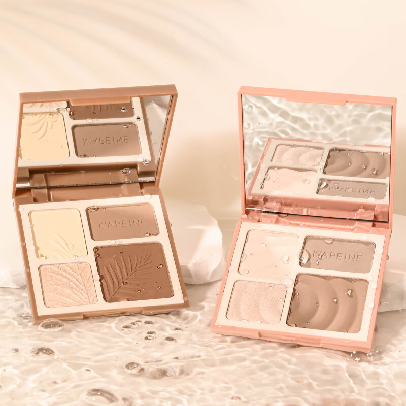 卡佩尔（K'APEINE）高光修容盘一体细腻幽然雅韵珠光提亮哑光侧影阴彩妆 高光修容02树影盘