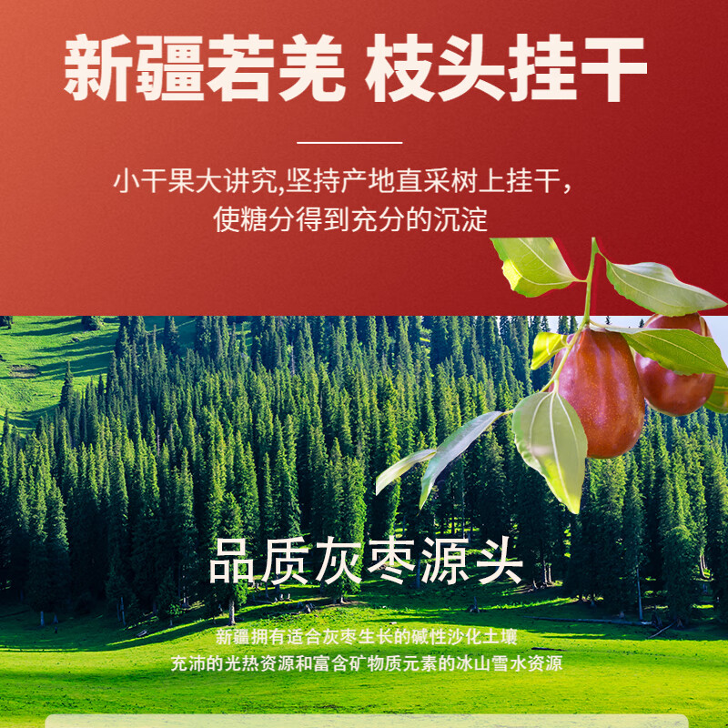 小贵人新疆若羌灰枣500g煲汤泡茶煮粥干吃零食 【家庭装】500g
