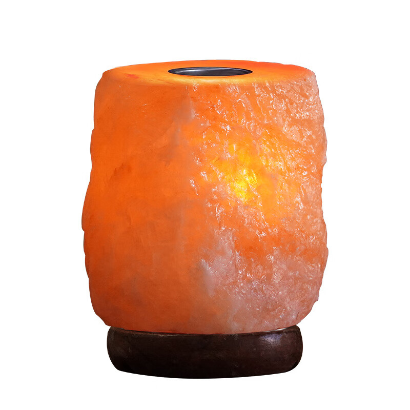 喜马拉雅盐灯天然矿物水晶桌面床头台灯氛围小夜灯精油香薰摆件 天然盐灯 【大】4-5千克