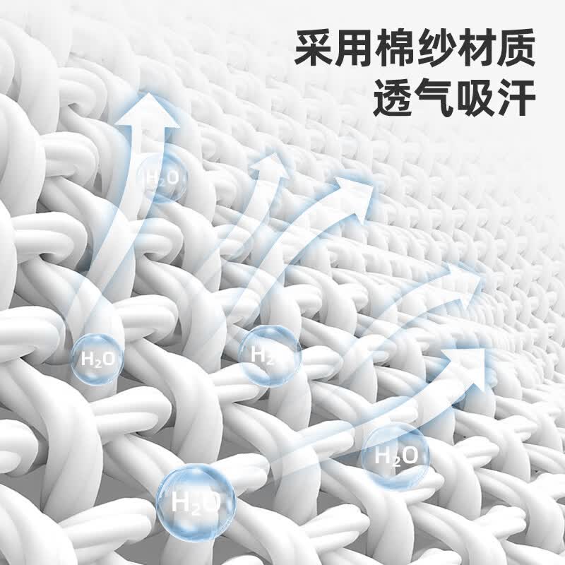 得力(deli)劳保手套棉线手套细纱加密棉纱手套批发加厚耐磨工作手套 工地车间劳防手套 【薄款棉纱手套】12副 DL521004