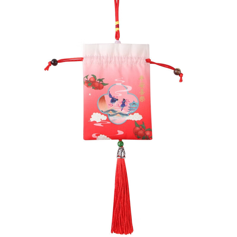 古风香囊端午节香包荷包汽车挂件首饰袋祈福福袋汉服随身配饰 湖蓝万事顺利 空袋配薰衣草香粉