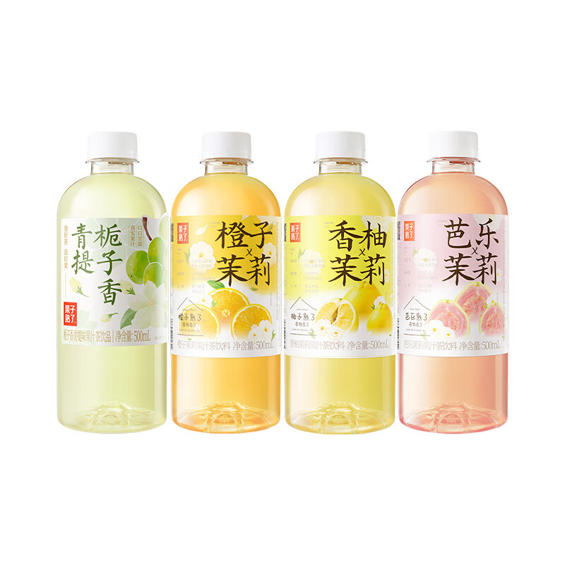 果子熟了果汁茶果汁饮料栀子香青提500ml多口味多规格可选 【混合】6口味 6瓶