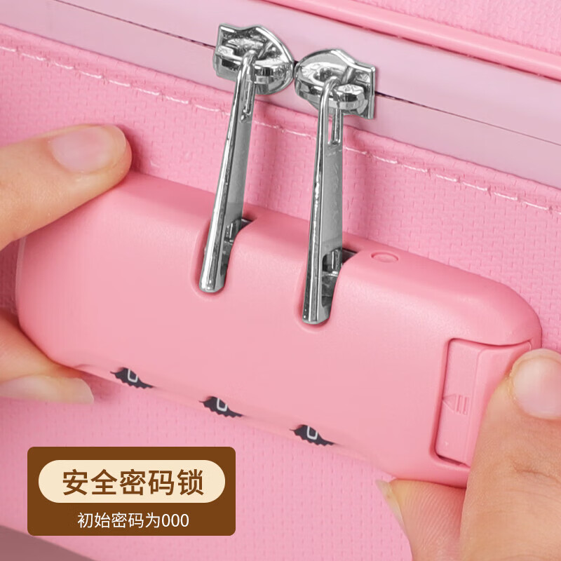 ENGPOW防火防水A4证件收纳包袋带锁大容量证件证书护照毕业证房产证 【升级款】粉色带锁证件包36*27*10cm