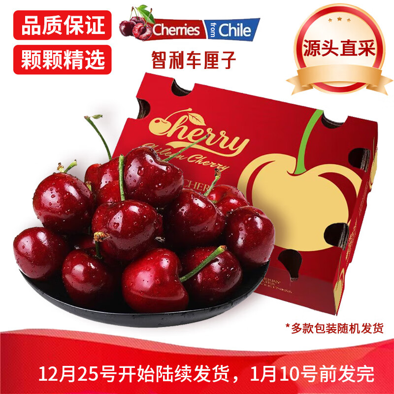 鲁禧进口智利车厘子 新鲜应季水果大樱桃 时令生鲜3J4J可选 年货送礼 4斤(净重) 带箱5斤 精品果 单J级 单果26-28mm