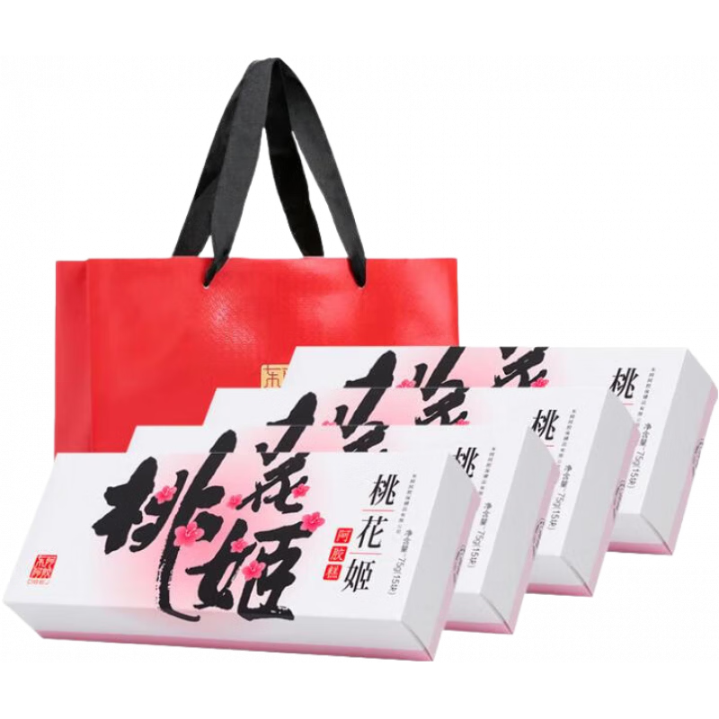 东阿阿胶官方授权桃花姬阿胶糕即食营养滋补品礼盒送礼长辈女友年货节礼盒 【实惠装】桃花姬 300g*1盒 +送礼袋
