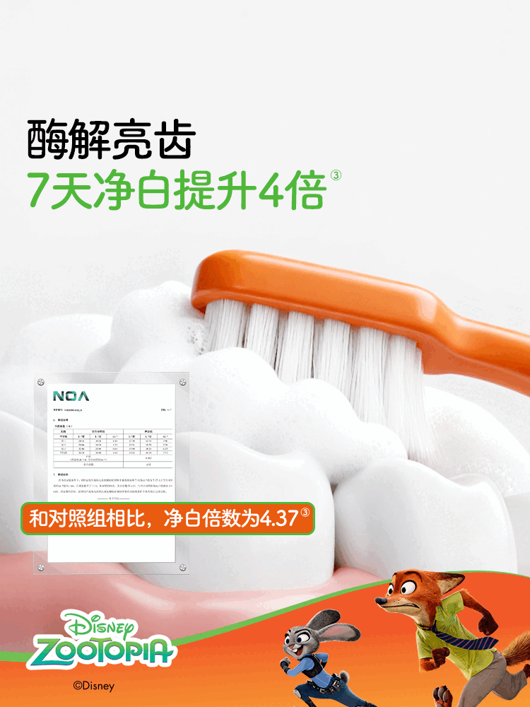 兔头妈妈疯狂动物城x儿童牙膏儿童抗糖防蛀牙膏防蛀牙防龋齿含氟 【 朱迪+尼克+豹警官 13.3/支】儿童抗糖防蛀牙膏40g*3