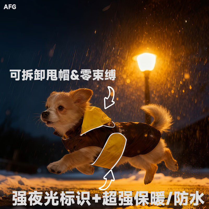 狗衣服冬装冲锋衣小型犬中大2025新款秋冬小体厚款防掉毛防水保暖 白绿色 XS-衣长21cm（建议体重1.5-2.5公斤）