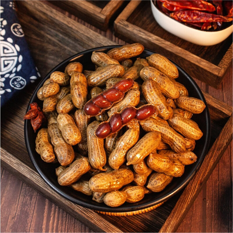 忆江城卤汁花生水煮开袋即食下酒菜深夜零食商用夜市烧烤五香味水煮花 卤汁花生408g*2袋