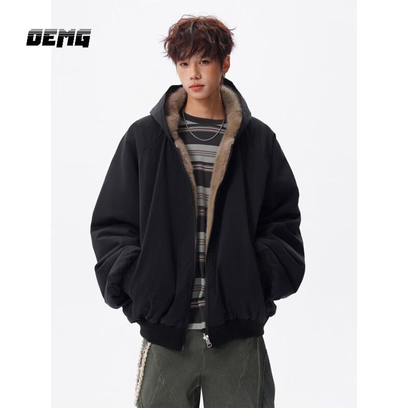 ���ڲ�����OEMG  ˫�洩����ë��ɽ���޷���ʿ�ﶬ�����¼Ӻ�ů���ư������� ��ɫ ˫�洩 2XL [����130-150��] 182Ԫ