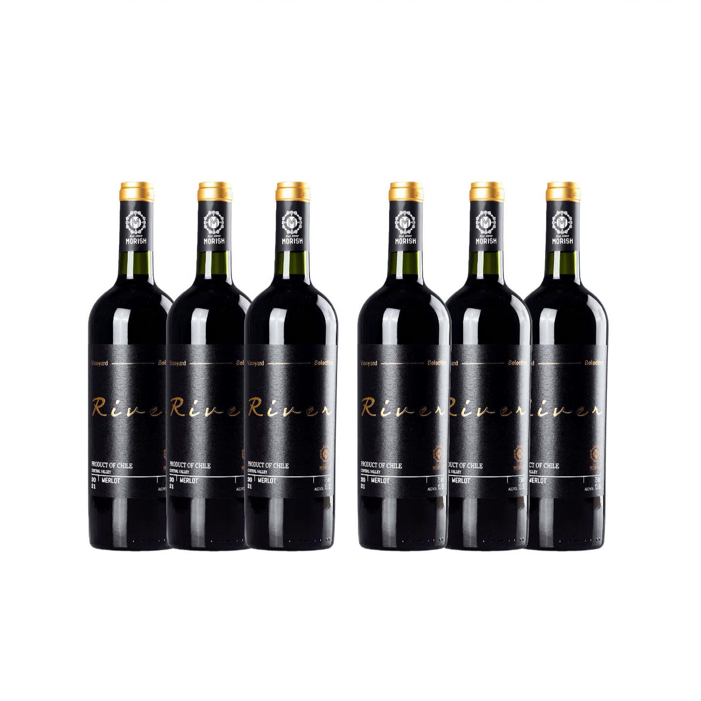 慕琳思(morish)智利中央山谷原瓶进口红葡萄酒慕瑞如川干红葡萄酒750ml梅洛红酒 慕瑞如川*6瓶