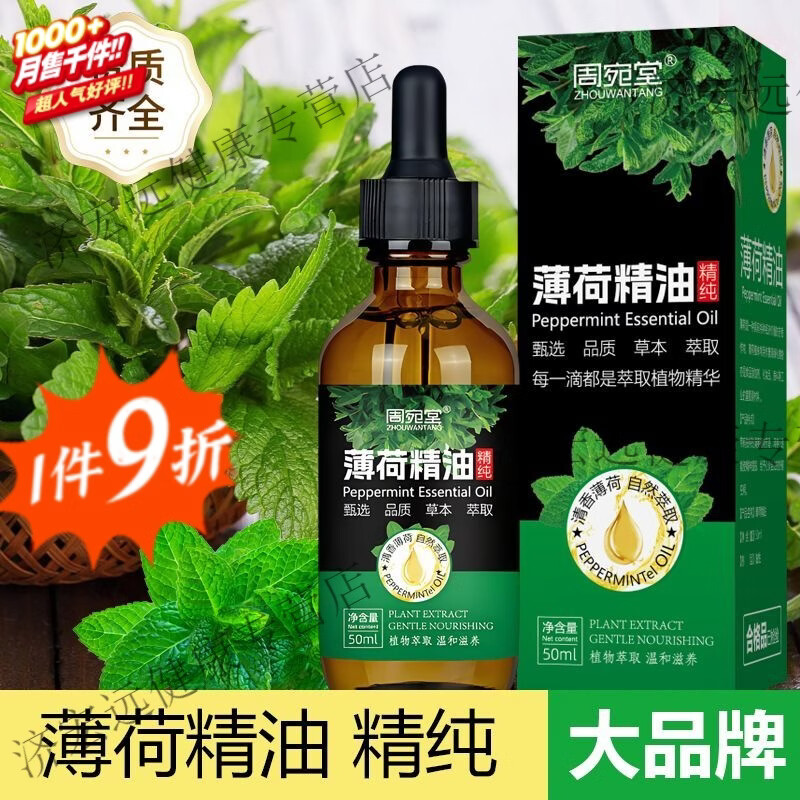 薄荷精油驱虫天然驱蚊驱鼠提神醒脑滴鼻液清凉纯油薄荷油驱虫 100毫升薄荷精油+1个喷壶