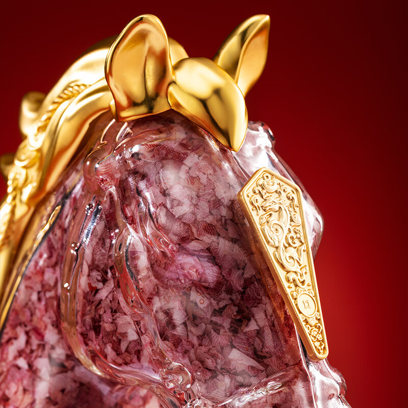 朱炳仁铜 鸿运当头 精美书房客厅职场办公室桌面铜碎钞马摆件礼赠品 鸿运当头