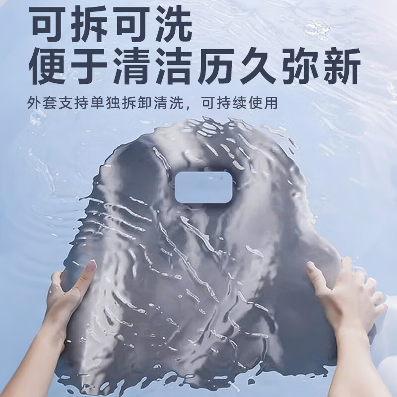 宜简雅汽车腰靠垫办公室护腰垫车载久坐腰枕座椅靠枕腰突支撑腰托男女 深灰色-办公车载腰垫