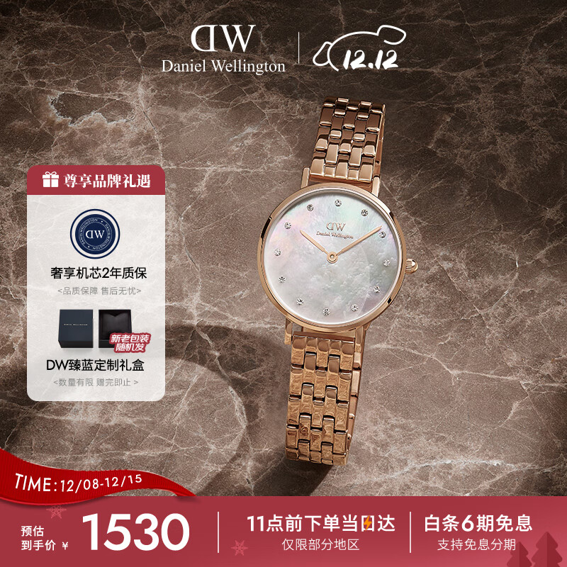 丹尼尔惠灵顿（DanielWellington）DW手表女简约时尚手表冰川白星辰手链流金表节日礼物DW00100613