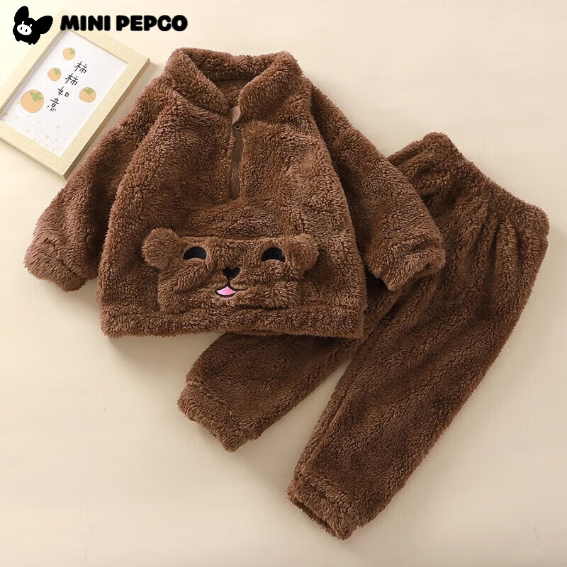 С�����ɣ�PEPCO����ͯë�������ﶬ��ͯ��ñ���ޱ�ůë�޼Ҿӷ���װëë�� ��ɫ��ë���ض�С����װ�� 120 cm 44.9Ԫ