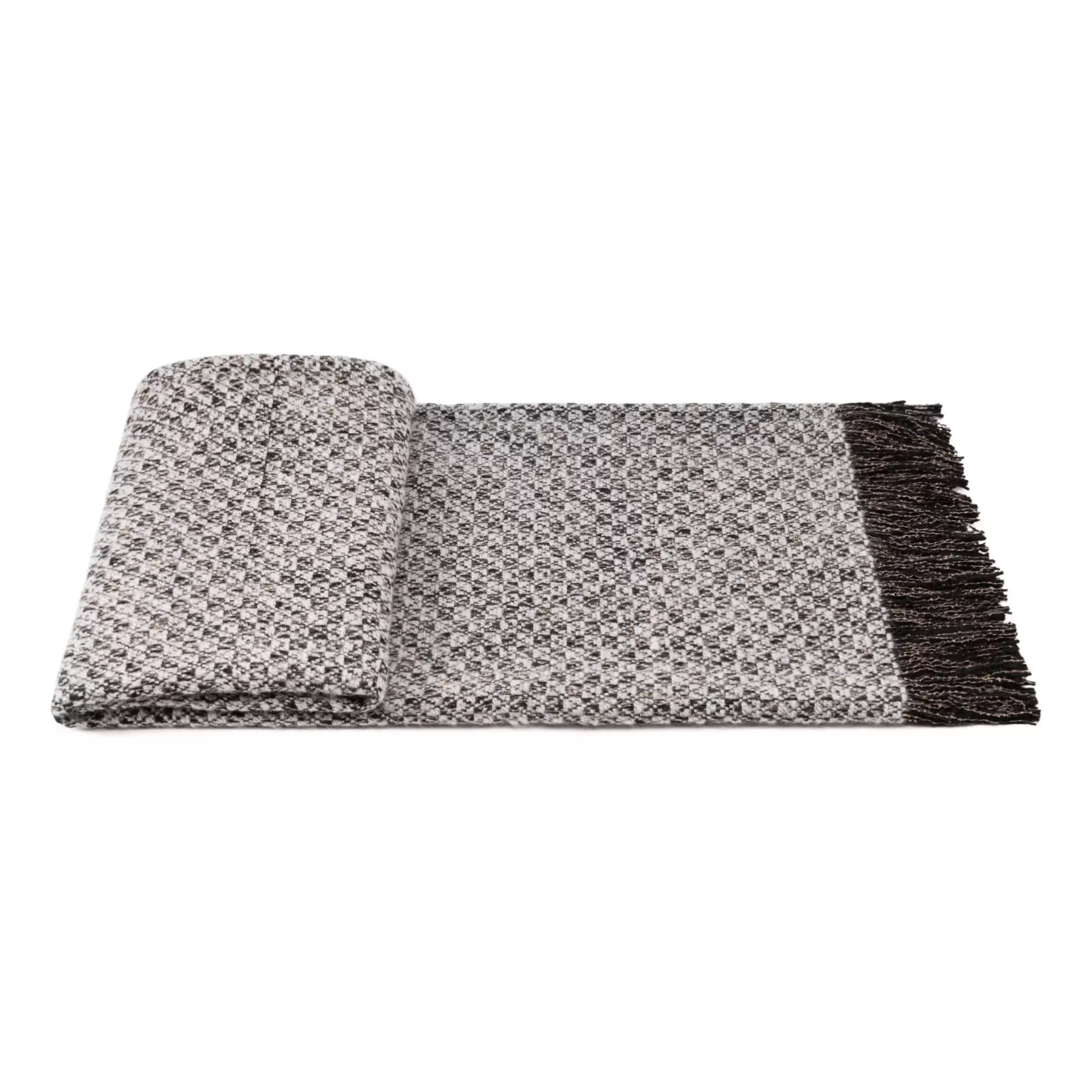 錦色華年錦色現代輕奢樣板間灰色搭毯毛呢流蘇床尾毯酒店床旗客廳沙發(fā)蓋毯 灰色肌毛呢 70x240CM