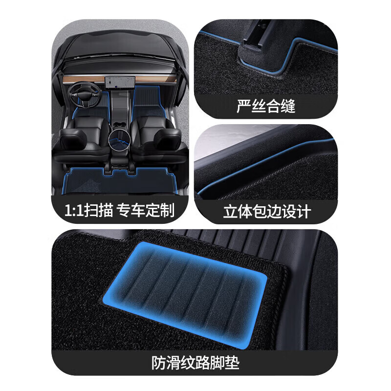 全包围TPE汽车脚垫专用于蔚来ET5蔚来ES6乐道L60蔚来ES8乐道L90 【单层黑色 全新至纯TPE】 【乐道L90 2025款】