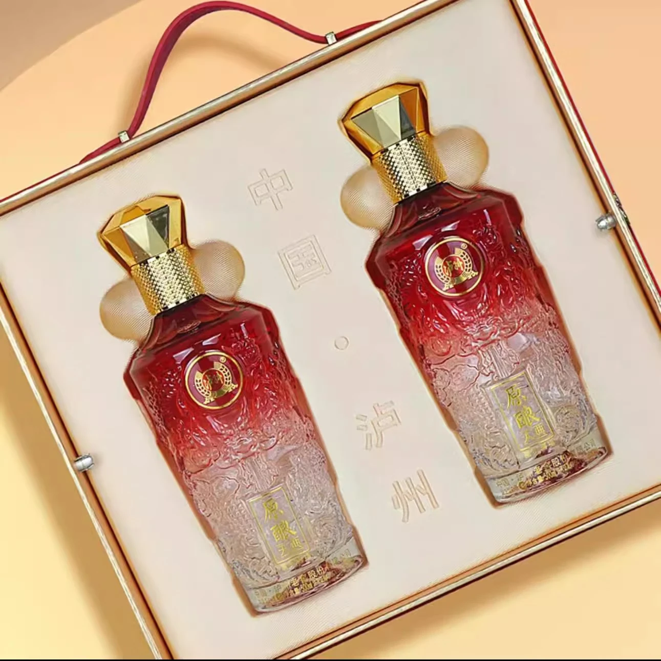 泸州老窖股份有限公司出品  送礼收藏自饮 浓香型白酒  42度500ml*2 泸州老窖原酿天典 富贵喜福 