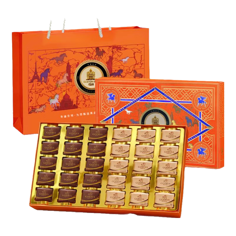 歌帝梵（Godiva）巧克力高端礼盒 年货糖果 新年礼物 企采优选 送员工福利 歌帝梵[马到成功企采优选]烫金礼盒30片