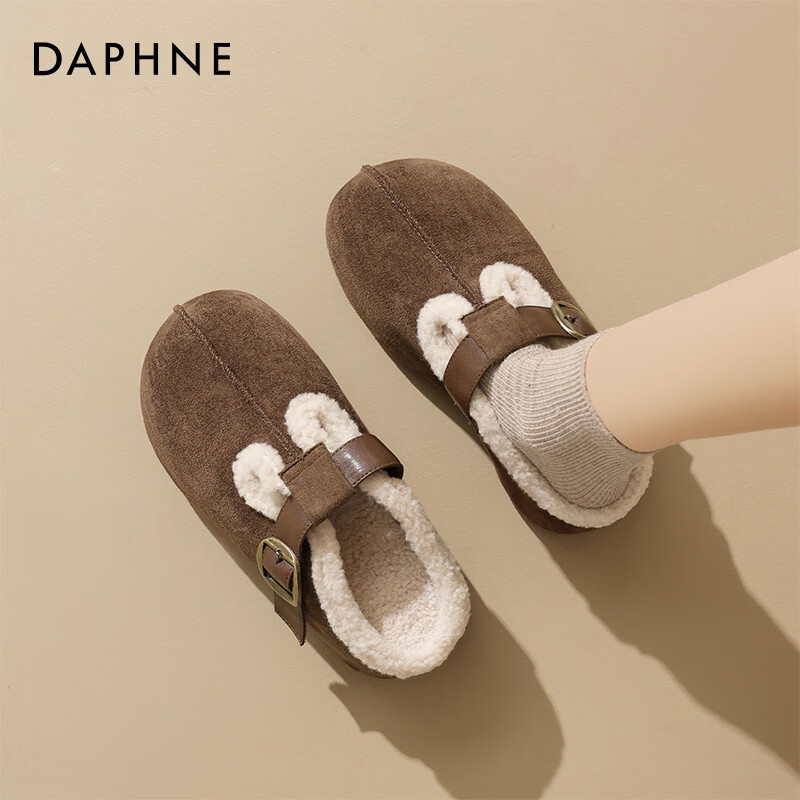 ��ܽ�ݺ��ѩ��ѥŮ2025�¿��ﶬ���ޱ�ů����Ь���߰�ͷ������Ь ��ɫ 38 75.58Ԫ