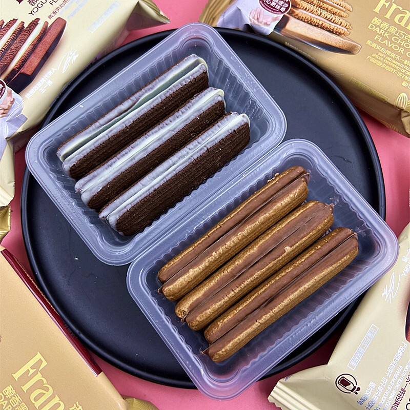 法丽兹醇香黑巧克力味曲奇饼干休闲零食团购食品礼物 醇香柠檬巧克力味44-46根570g