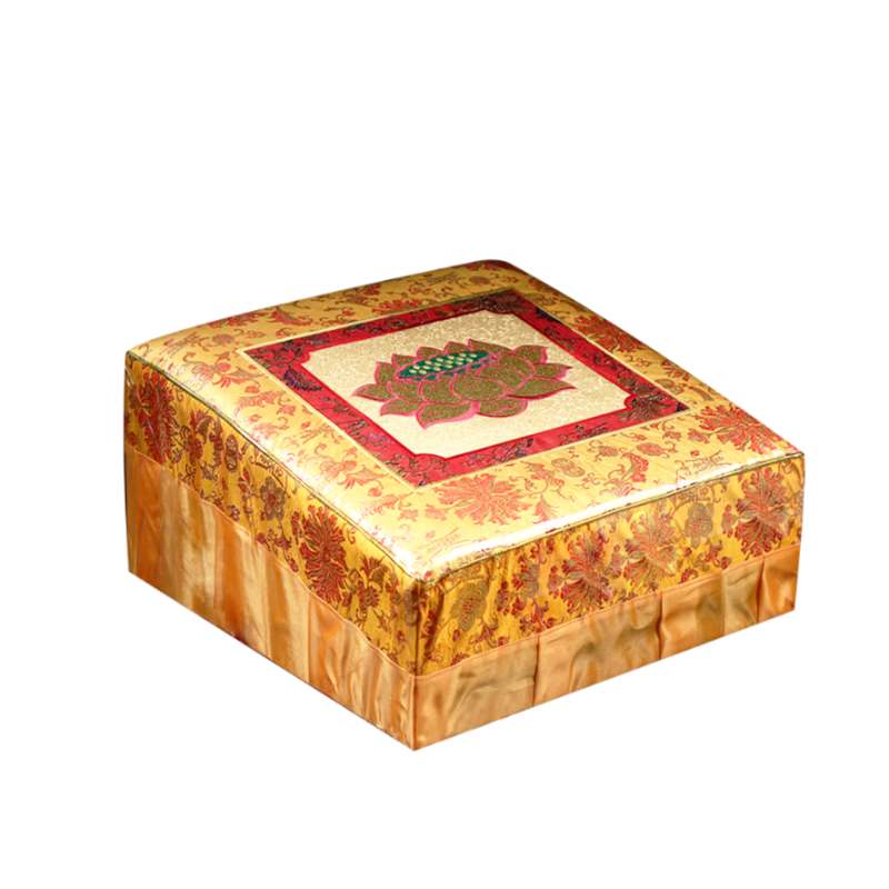 吉旺來(lái)實(shí)木框架蓮花拜墊家用跪拜墊居士打坐蒲團(tuán)佛堂寺廟拜佛墊跪墊中式拜凳拜墊拜椅 兩連黃【長(zhǎng)88厘米、寬40厘米】