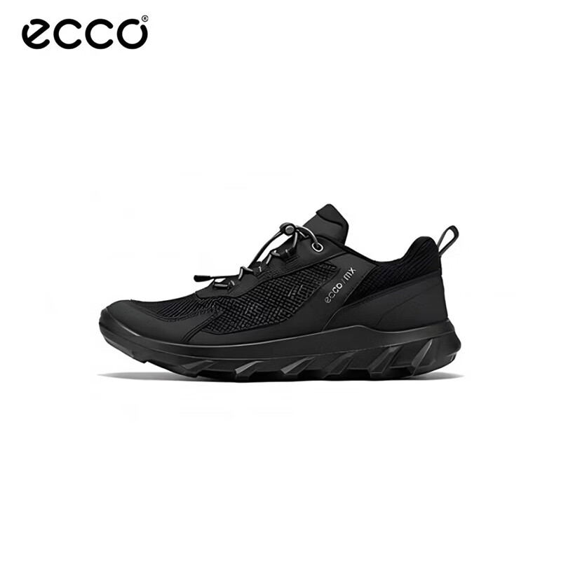 爱步（ECCO）男鞋运动休闲鞋 舒适透气 减震耐磨 皮革鞋面  820264黑色 40