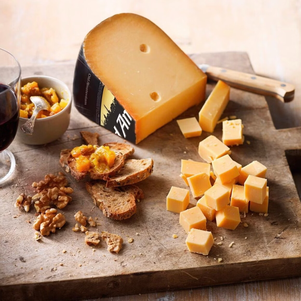 荷兰进口豪达奶酪阿姆斯特丹芝士干酪陈年奶酪old amsterdam150g